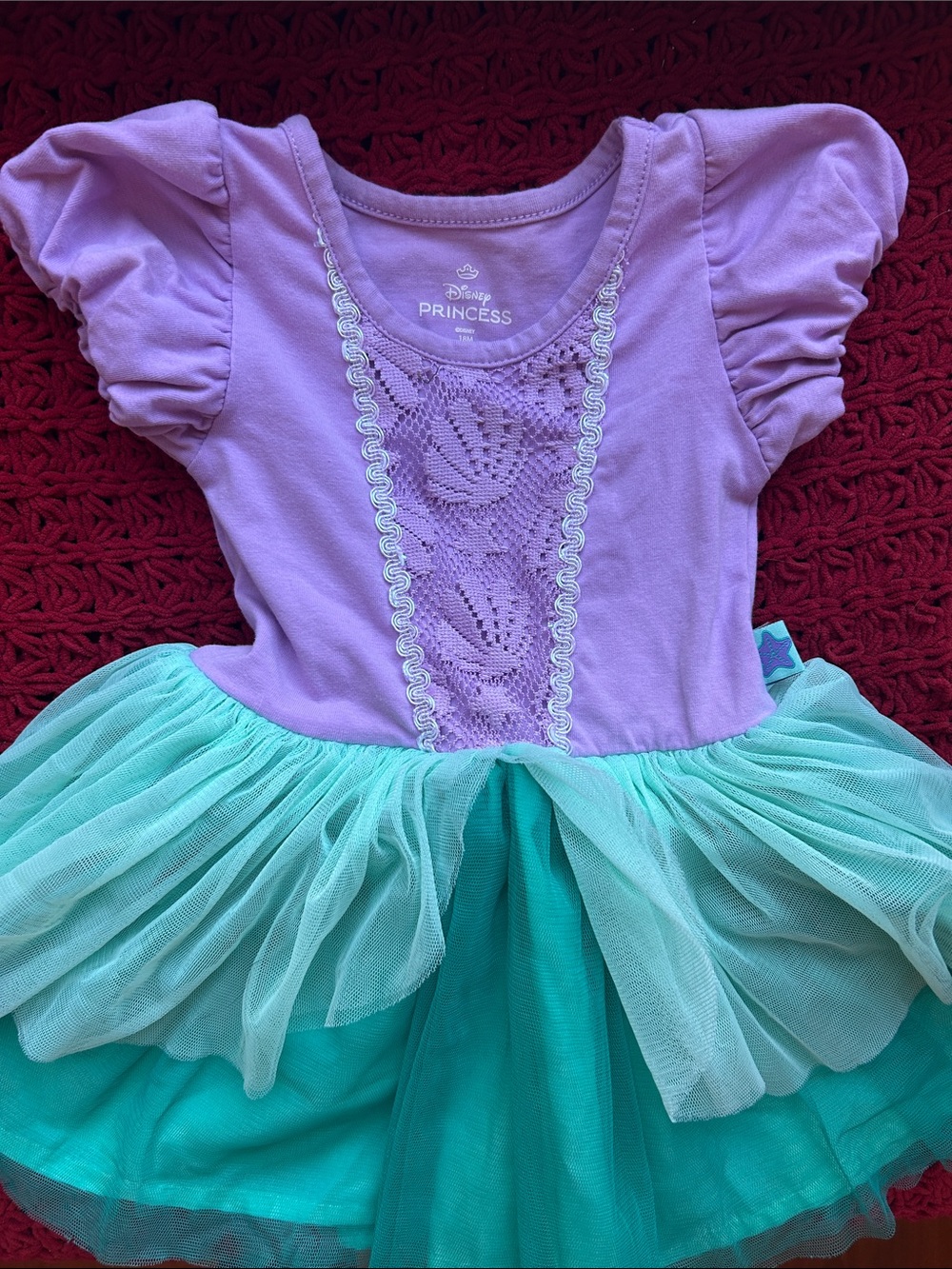 Disney Purple and Teal Princess Tulle Dress 18 months